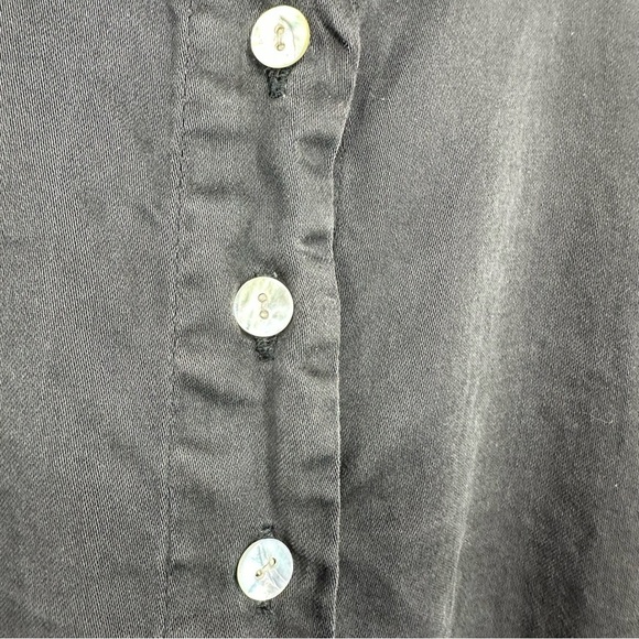 Flats by Jan Niemi Women’s Size Large Black Button Down Tunic Shirt Dress Read - Picture 8 of 10